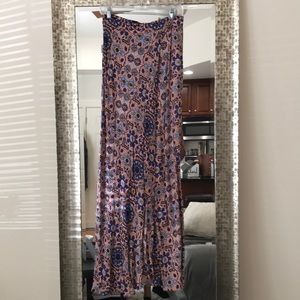 Dancing with Daisies Mauve Print Maxi Skirt